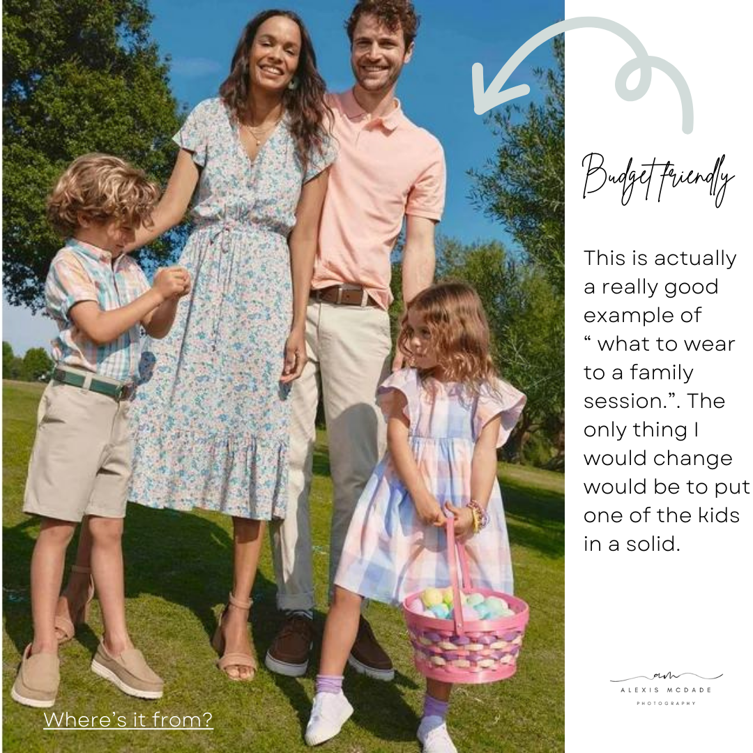 Spring family picture outfits on a budget